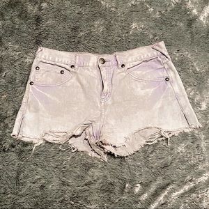 Free People Distressed Denim Shorts